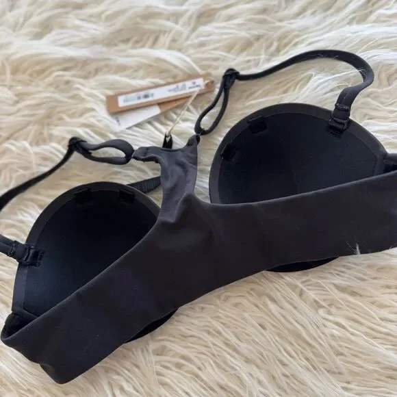 Skims Fits Everybody Racerback Demi Bra Onyx Size 32B - Picture 8 of 9